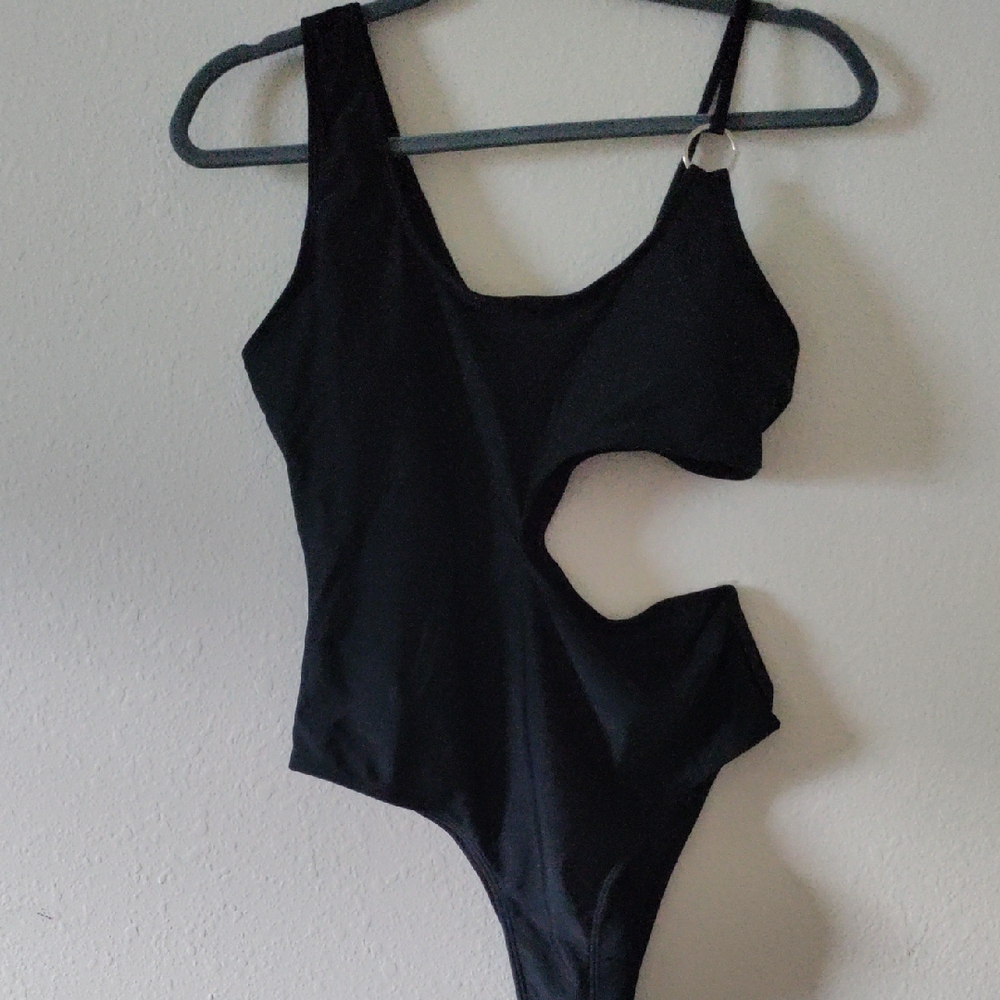 Black Cutout One-Piece Swimsuit